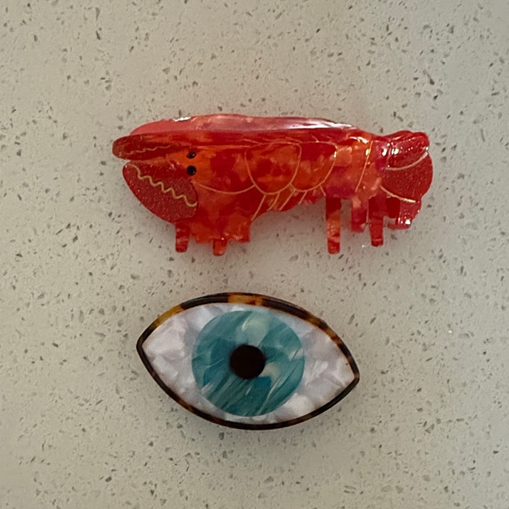 Lobster and Evil Eye Hair Clips